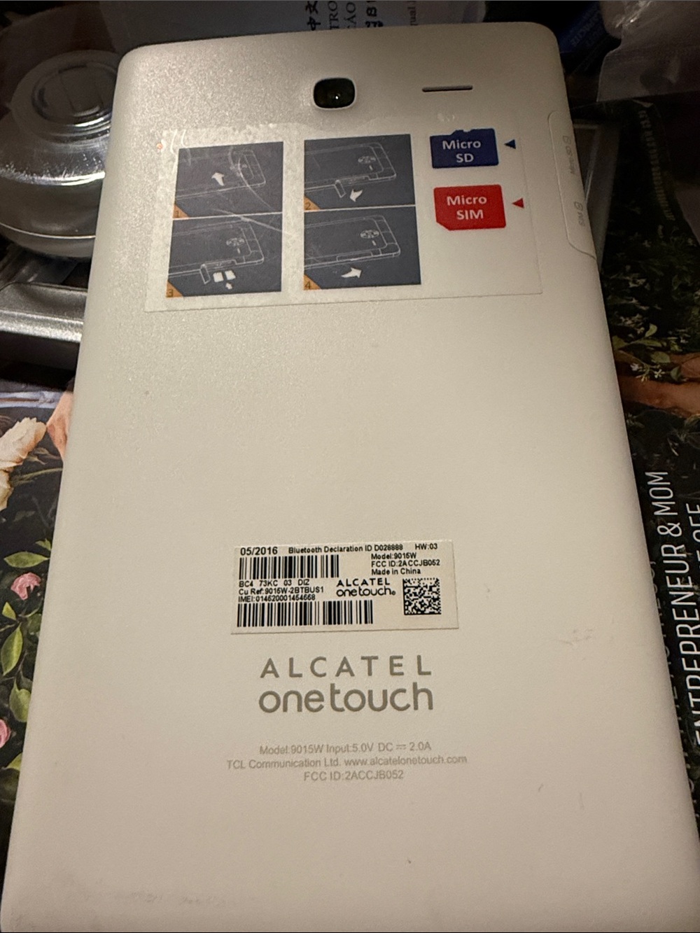 Alcatel OneTouch White Tablet - Reliable Everyday Performance